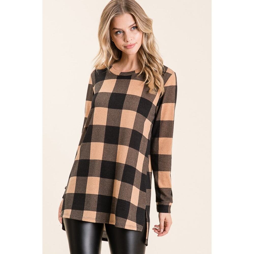 Megan Checkered Tunic